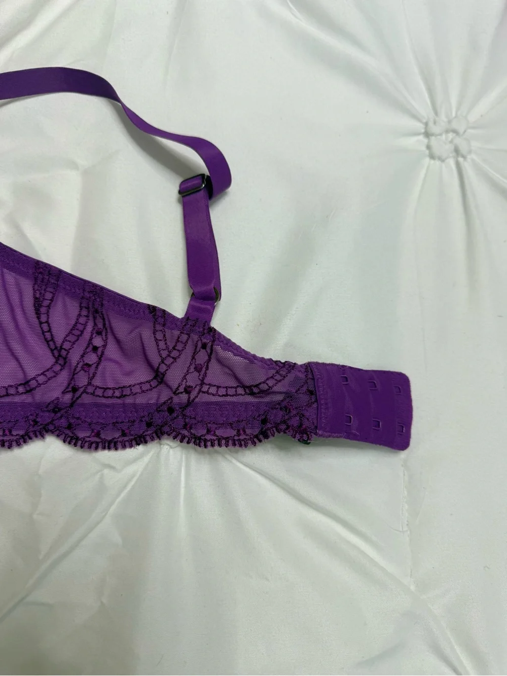 Zara Purple Lace-Trim Push-Up Bra